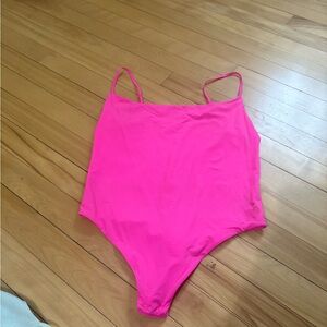 SKIMS Pink Stretch Bodysuit